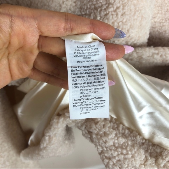 J. Crew Cream Sherpa Coat K2605 - Picture 7 of 10